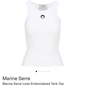 Marine Serre Logo Embroidered Tank Top